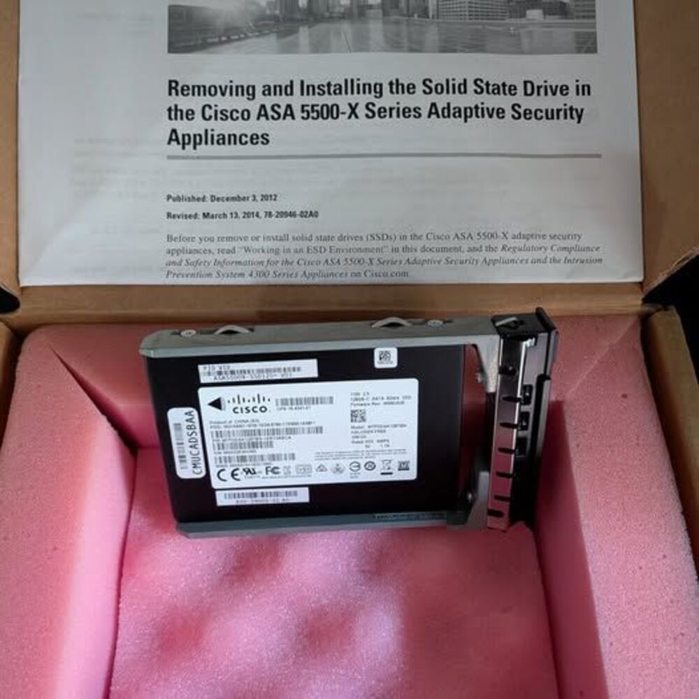 Cisco ASA 120GB SSD (ASA5500X-SSD120) - For ASA 5512-X to 5555-X